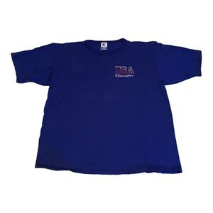 Vtg Champion USA Olympic‎ Team 1996 Men T-Shirt XL Navy Atlanta Embroidered
